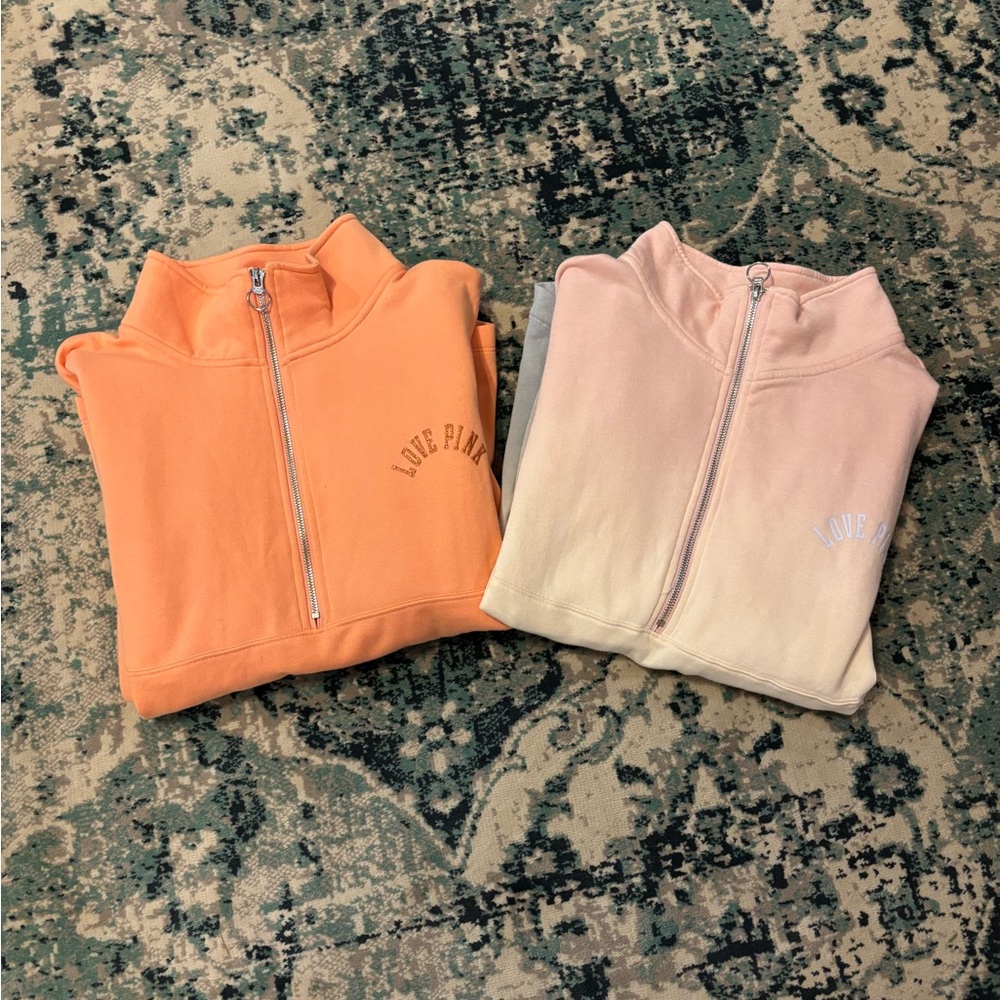 TWO PINK Victoria's Secret Women's Half-Zip Sweatr